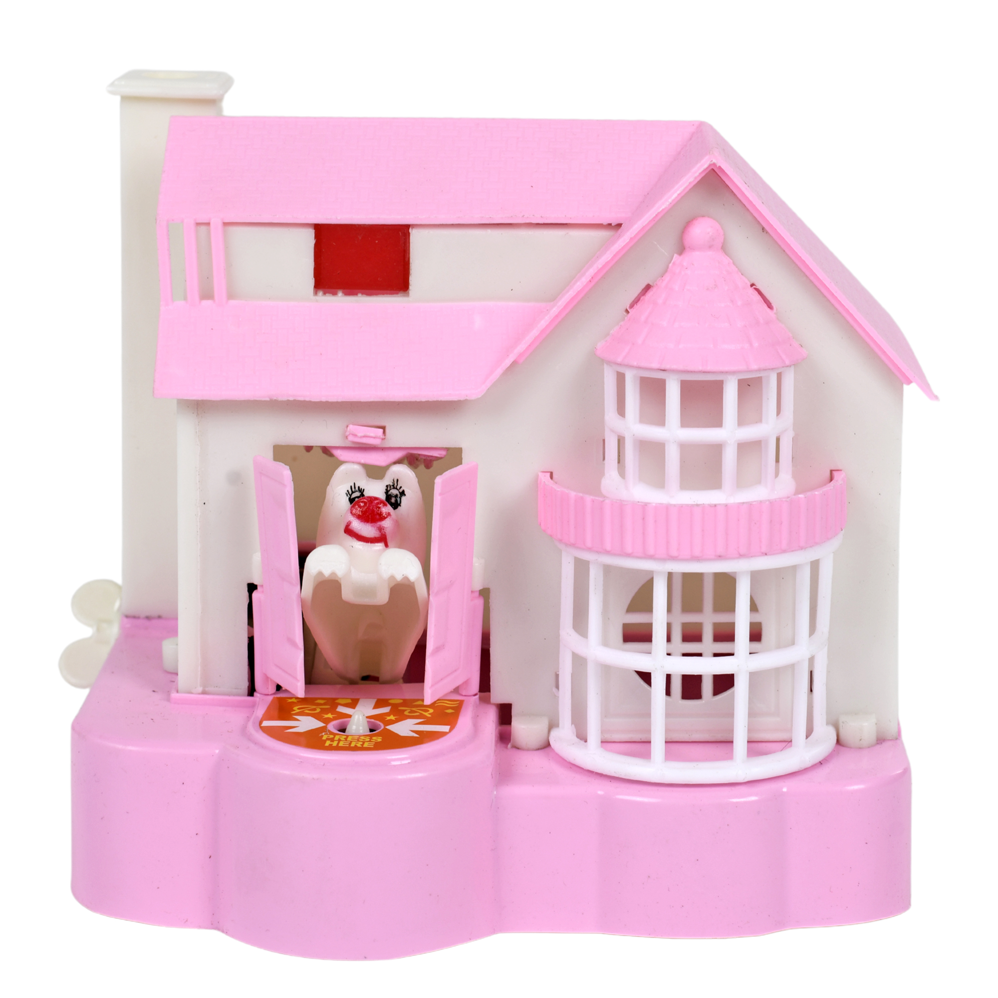 Pink Puppy House Coins Bank