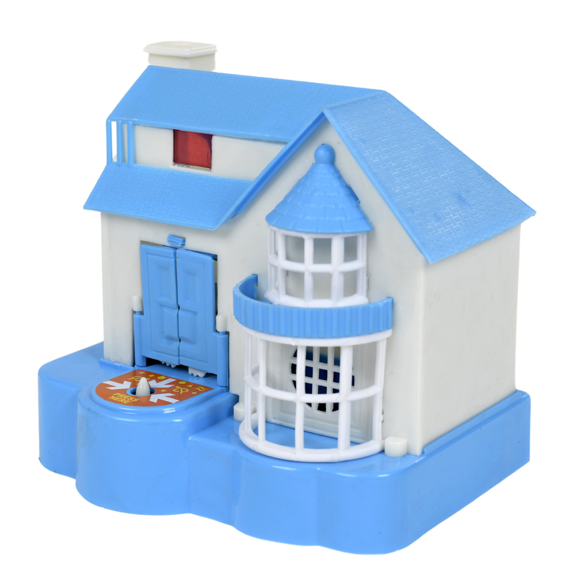 Blue Puppy House Coins Bank