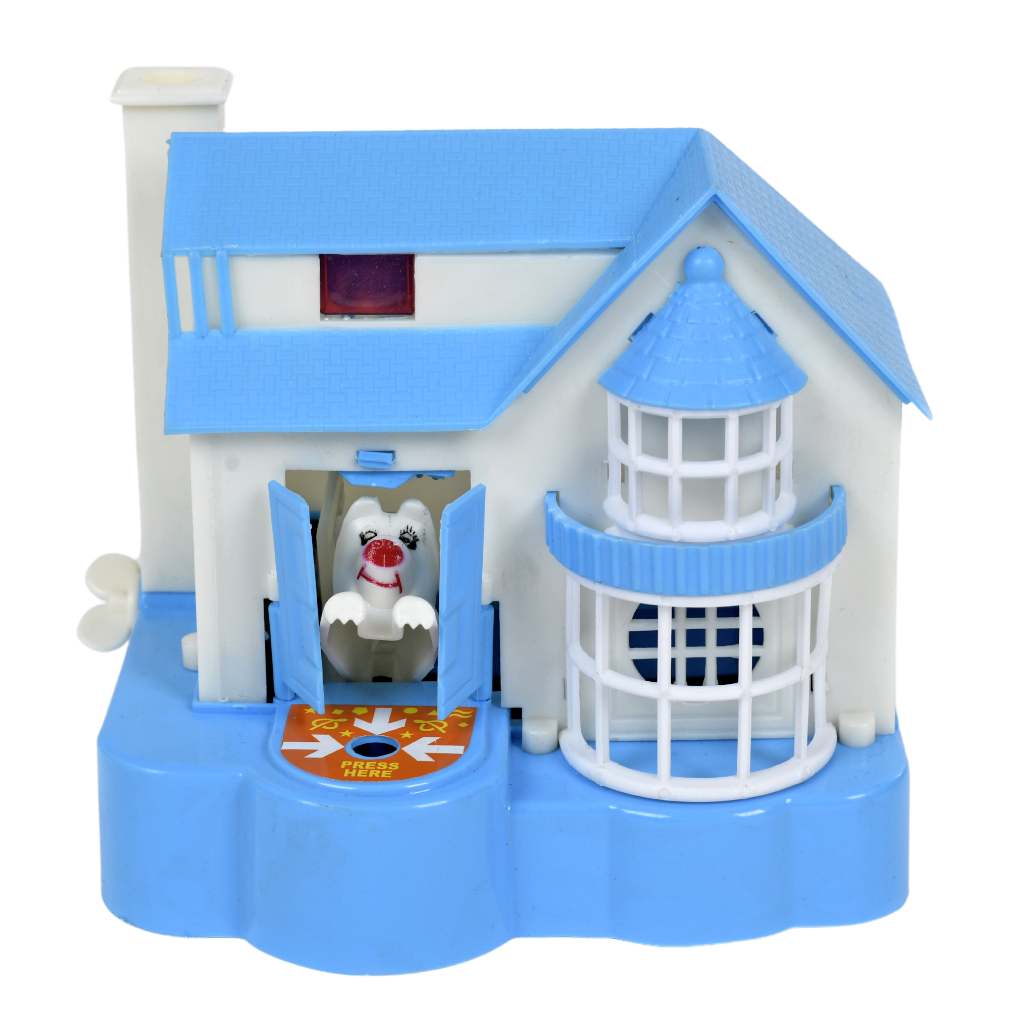 Blue Puppy House Coins Bank